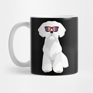 Patriotic Westie With America Flag Sunglasses 4Th Of July Mug